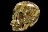 Realistic, Polished Autumn Jasper Skull #127611-2